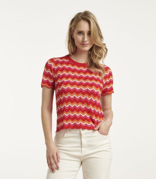 Zeige Details für Strick Top Muster, red pink multi Bild von Strick Top Muster, red pink multi