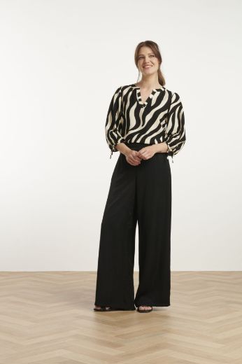 Picture of Tall Blouse Top Extra Long, black offwhite
