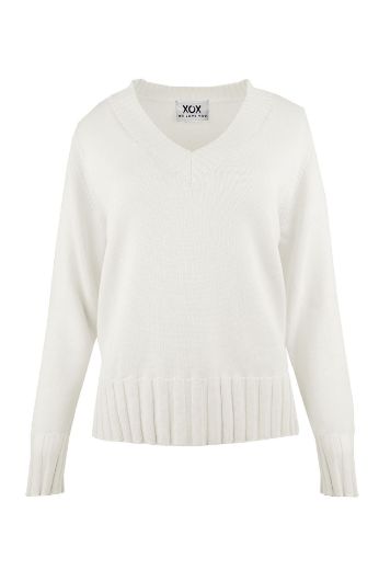 Image de Tall Femmes Pull Maille Fine Col V Extra Long