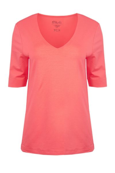 Show details for Tall Ladies T-Shirt V-Neck Half-Sleeve Extra Long Picture of Tall Ladies T-Shirt V-Neck Half-Sleeve Extra Long