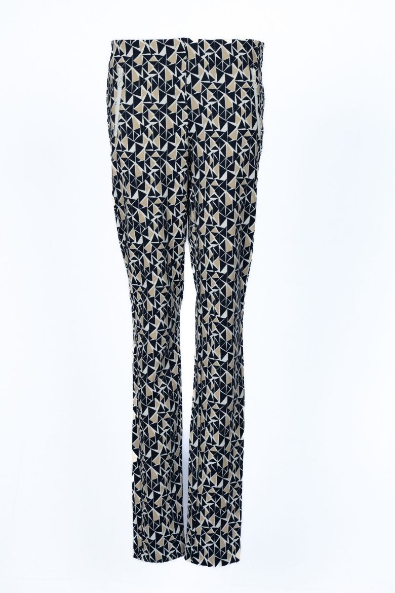 Picture of Tall Women Slim Fit Trousers Jacky Zip L38 Inches, blue beige print