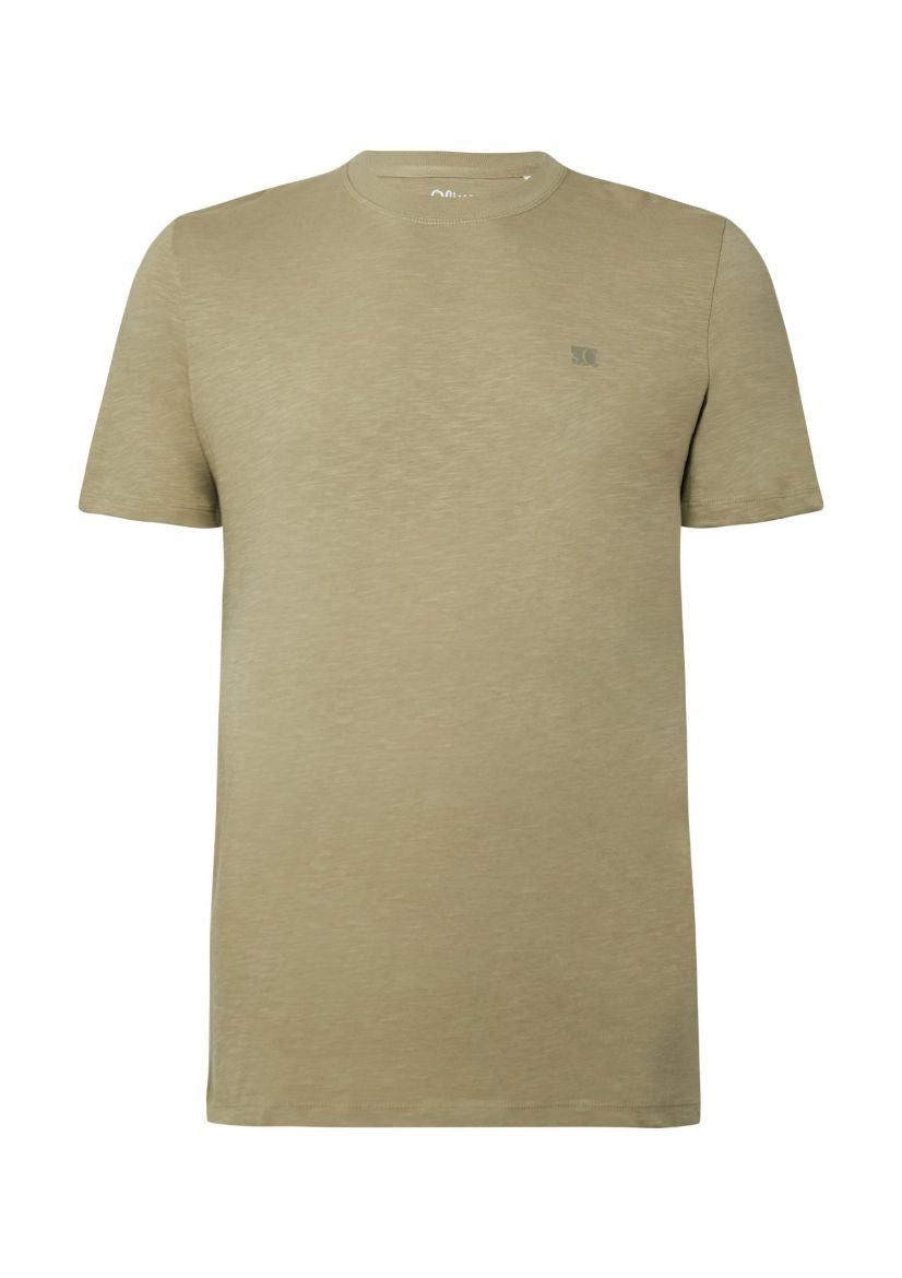 Image de T-shirt ras du cou pour homme de grande taille, vert olive