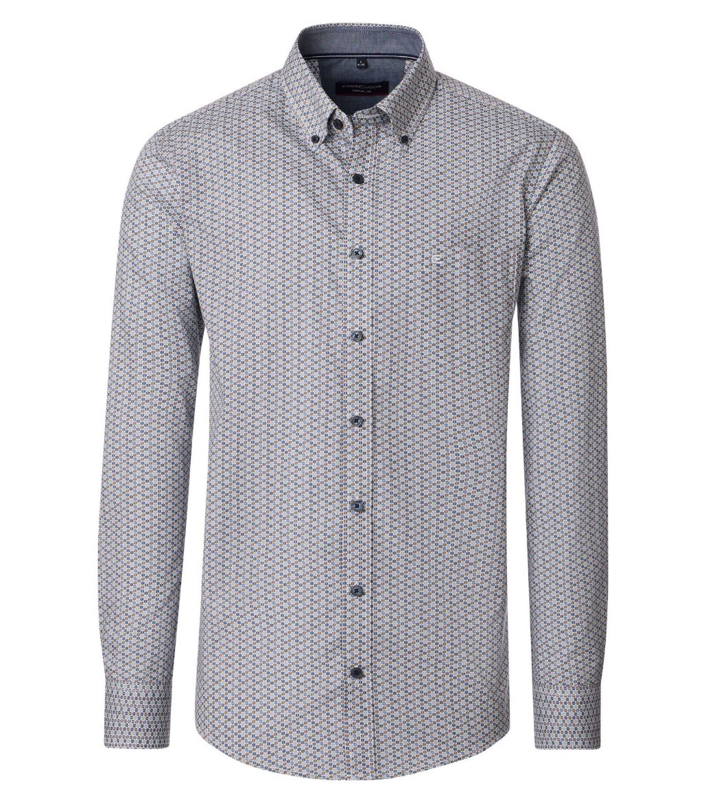 Image de Tall Homme Chemise Casual Fit Manches 72 cm Longueur Imprimé Minimal Vert Bleu Beige