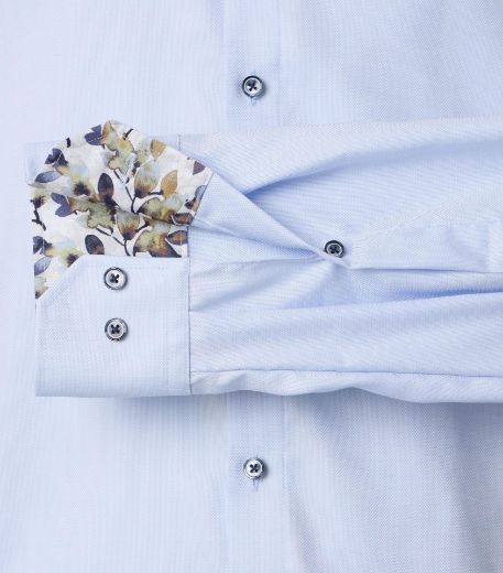 Bild von Tall Herren Hemd Modern Fit 72 cm Ärmellänge Dobby Strukturstoff Ausputz Flowers