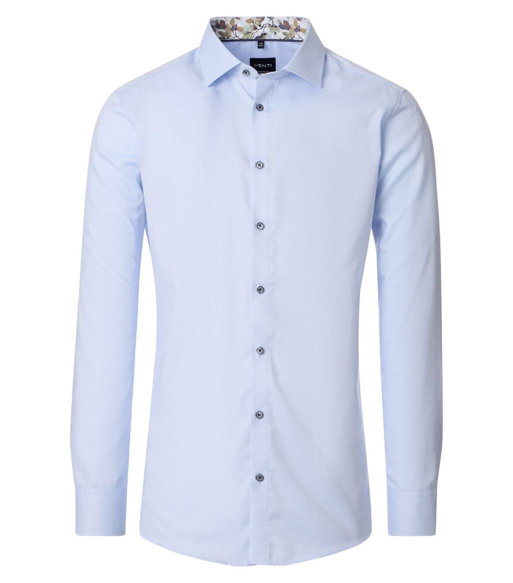 Bild von Tall Herren Hemd Modern Fit 72 cm Ärmellänge Dobby Strukturstoff Ausputz Flowers
