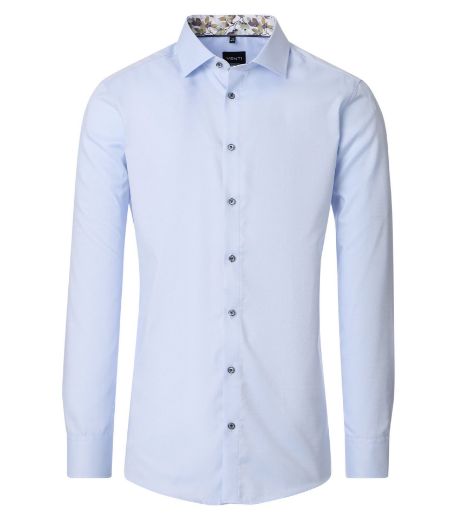 Bild von Tall Herren Hemd Modern Fit 72 cm Ärmellänge Dobby Strukturstoff Ausputz Flowers