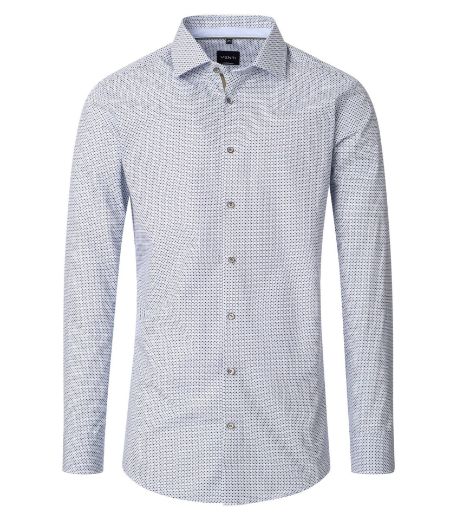 Bild von Tall Herren Hemd Modern Fit 72 cm Ärmellänge Minimalprint Dots