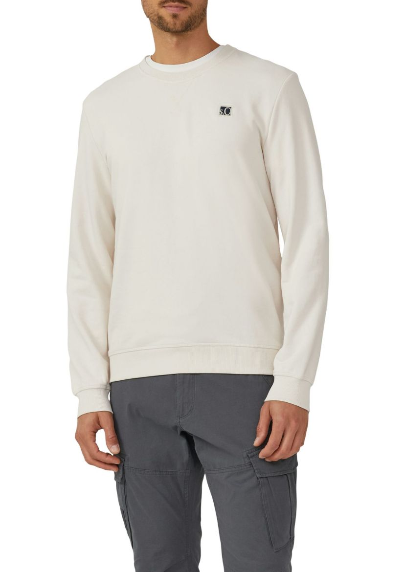Bild von Tall s.Oliver Herren Sweatshirt aus Baumwollmix mit Crew Neck Extra Lange Ärmel 72 cm