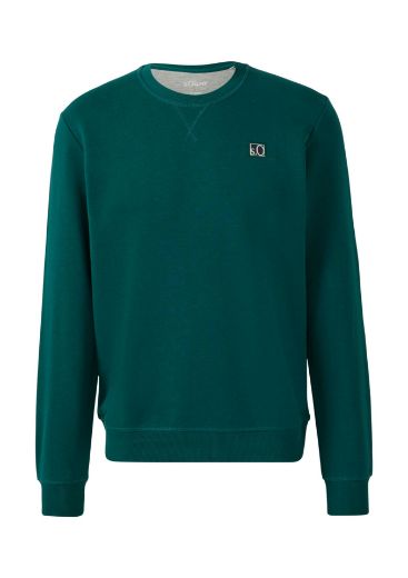 Bild von Tall s.Oliver Herren Sweatshirt aus Baumwollmix mit Crew Neck Extra Lange Ärmel 72 cm