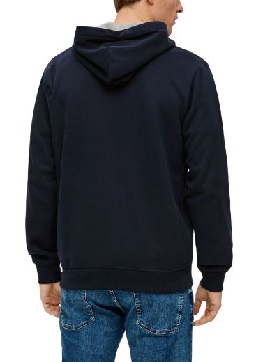 Picture of Tall s.Oliver Men's Sweatshirt Jacket with Hood Extra Long