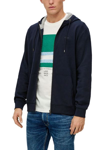 Zeige Details für Tall s.Oliver Herren Sweatshirt-Jacke mit Kapuze in Überlänge Bild von Tall s.Oliver Herren Sweatshirt-Jacke mit Kapuze in Überlänge