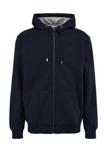 Picture of Tall s.Oliver Men's Sweatshirt Jacket with Hood Extra Long