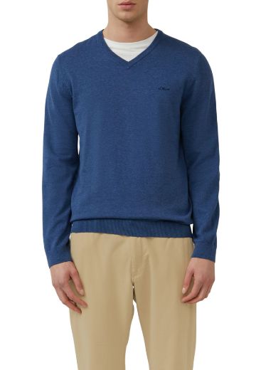 Image de s.Oliver Tall Homme Pull Maille Col V