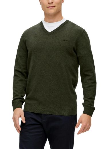 Image de s.Oliver Tall Homme Pull Maille Col V