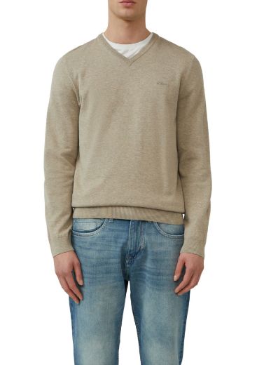 Image de s.Oliver Tall Homme Pull Maille Col V