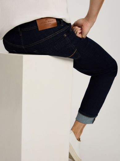 Picture of Tall Men Jeans Antonio Relaxed Fit L36 & L38 Inch, dark blue rinsed