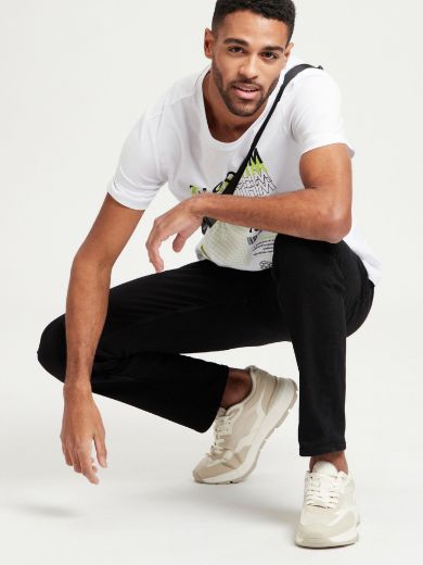 Image de Tall Hommes Jeans Damien Slim Fit Longueur L36 & L38 Pouces, noir