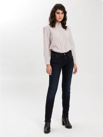 Image de Tall Femmes Jean Rose Jambes Droites Longueur L36 Pouces, bleu noir