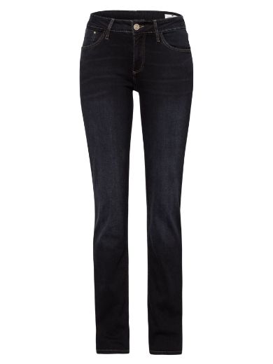 Image de Tall Femmes Jean Rose Jambes Droites Longueur L36 Pouces, bleu noir