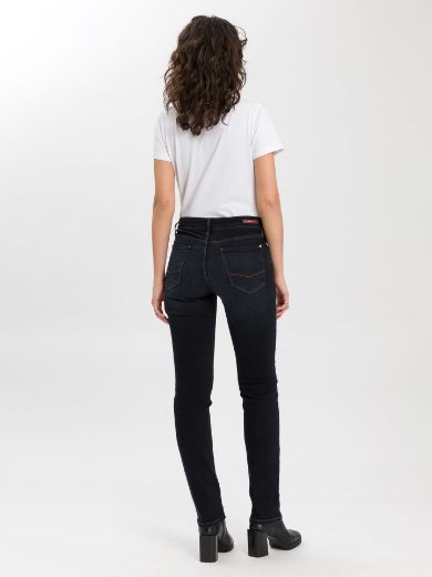 Image de Tall Femmes Jean Rose Jambes Droites Longueur L36 Pouces, bleu noir