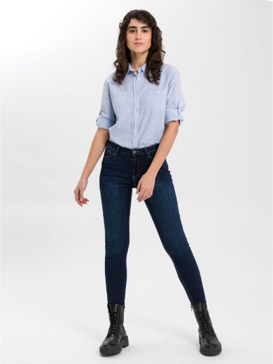Image de Tall Femmes Jean Alan Skinny Fit Longueur 34 & 36 Pouces, bleu moyen