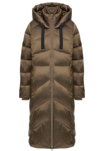 Image de Tall Femme Manteau Matelassé Multistitch Extra Long