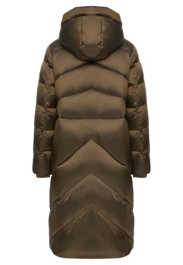 Image de Tall Femme Manteau Matelassé Multistitch Extra Long