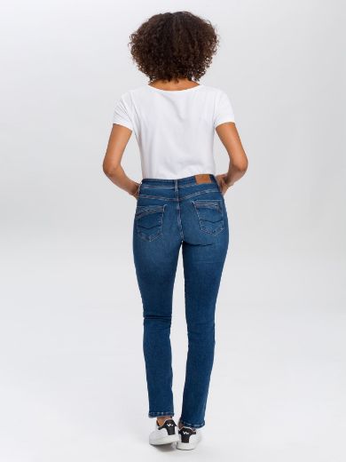 Image de Jeans Cross Anya en coton biologique slim fit, L36 pouces, bleu moyen foncé