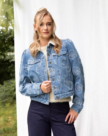 Bild von Tall Damen Jacke Nina Denim Jacquard