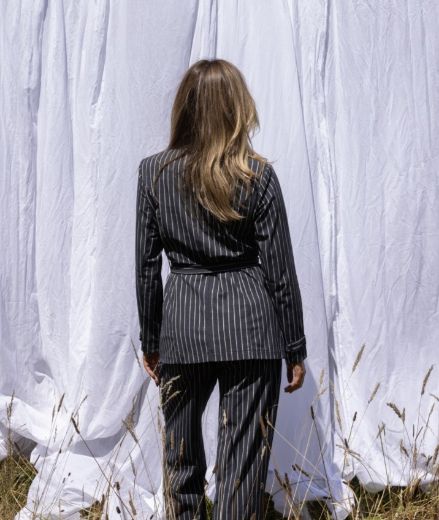 Image de Tall Femme Blazer Veste Noah Fines Rayures Pois