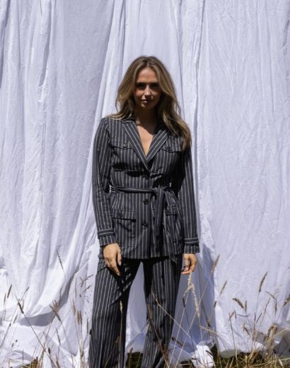 Image de Tall Femme Blazer Veste Noah Fines Rayures Pois
