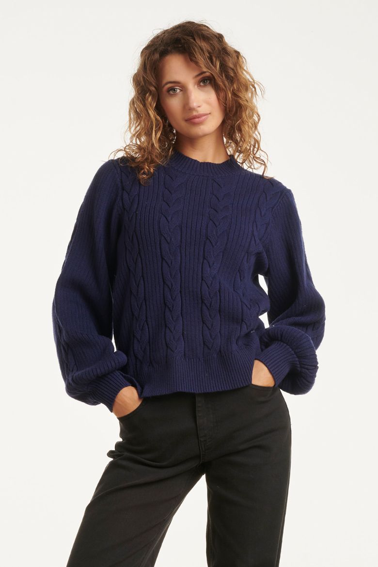 Oversize Pullover Damen V-Ausschnitt - Winter Strick Sweater Grobstrick