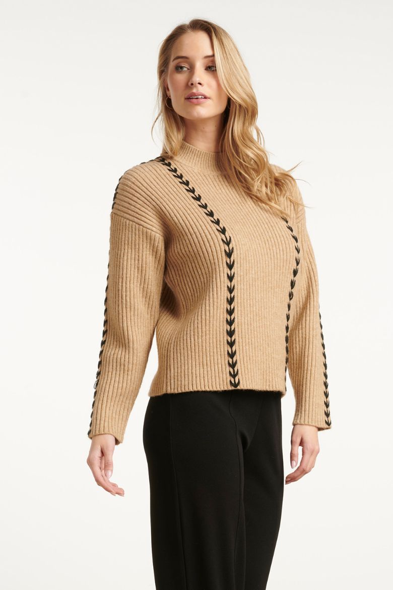 Bild von Damen Strickpullover Rippe