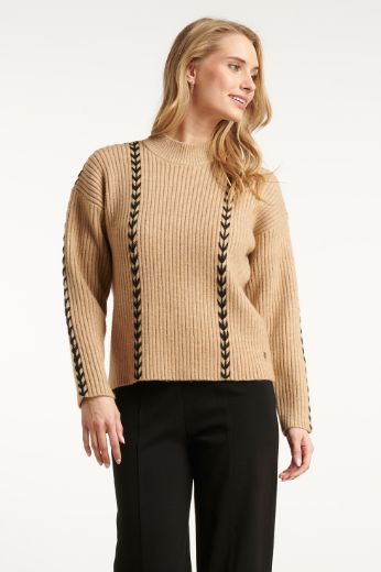 Bild von Damen Strickpullover Rippe