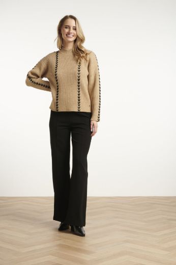 Bild von Damen Strickpullover Rippe