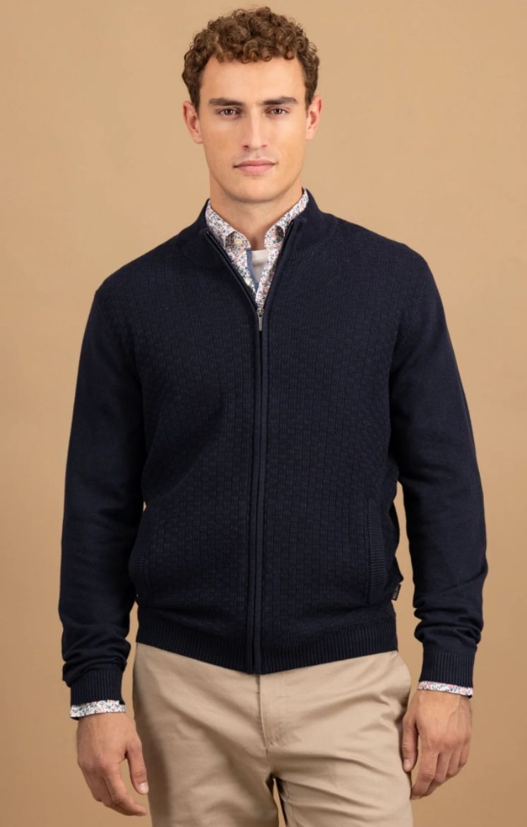 Picture of Tall Men Knit Cardigan Stand-Up Collar