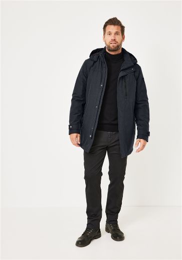 Image de Tall Hommes Hiver Veste Parka Capuche Extra Long