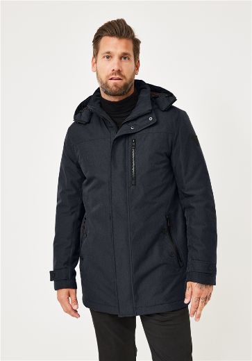 Image de Tall Hommes Hiver Veste Parka Capuche Extra Long