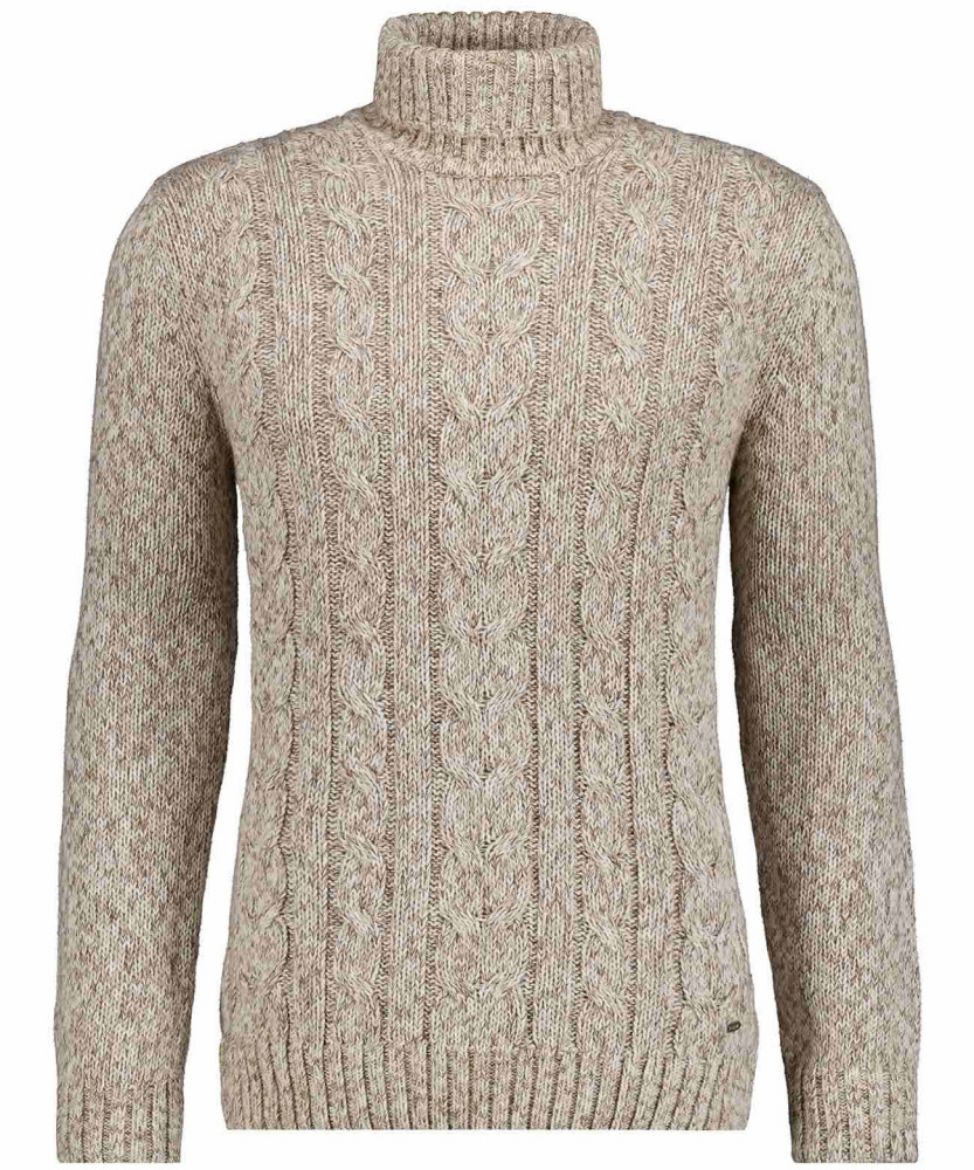 Picture of Tall Men Knitted Jumper Roll Neck Cable Knit