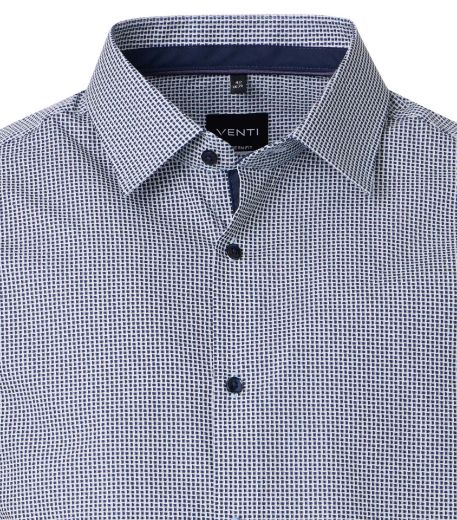 Picture of Tall Men Shirt Modern Fit 72 cm Sleeve Length Minimalprint Blue