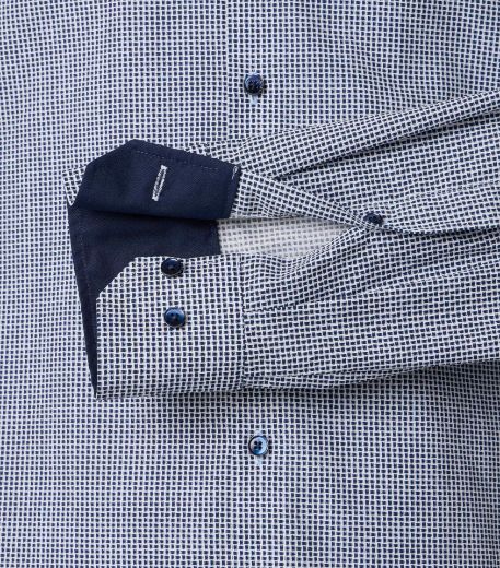 Picture of Tall Men Shirt Modern Fit 72 cm Sleeve Length Minimalprint Blue