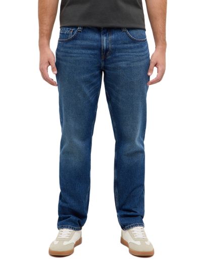 Bild von Tall Herren Jeans Denver Straight Loose Fit L38 Inch, denim blue washed