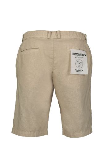Bild von Tall Herren Leinen Baumwoll Bermuda Shorts Whitby