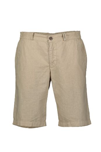 Bild von Tall Herren Leinen Baumwoll Bermuda Shorts Whitby