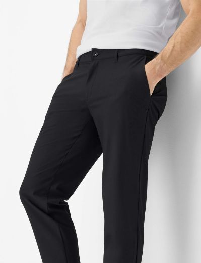 Picture of Tall Men Fabric Trousers Phil P L38 Inch, black