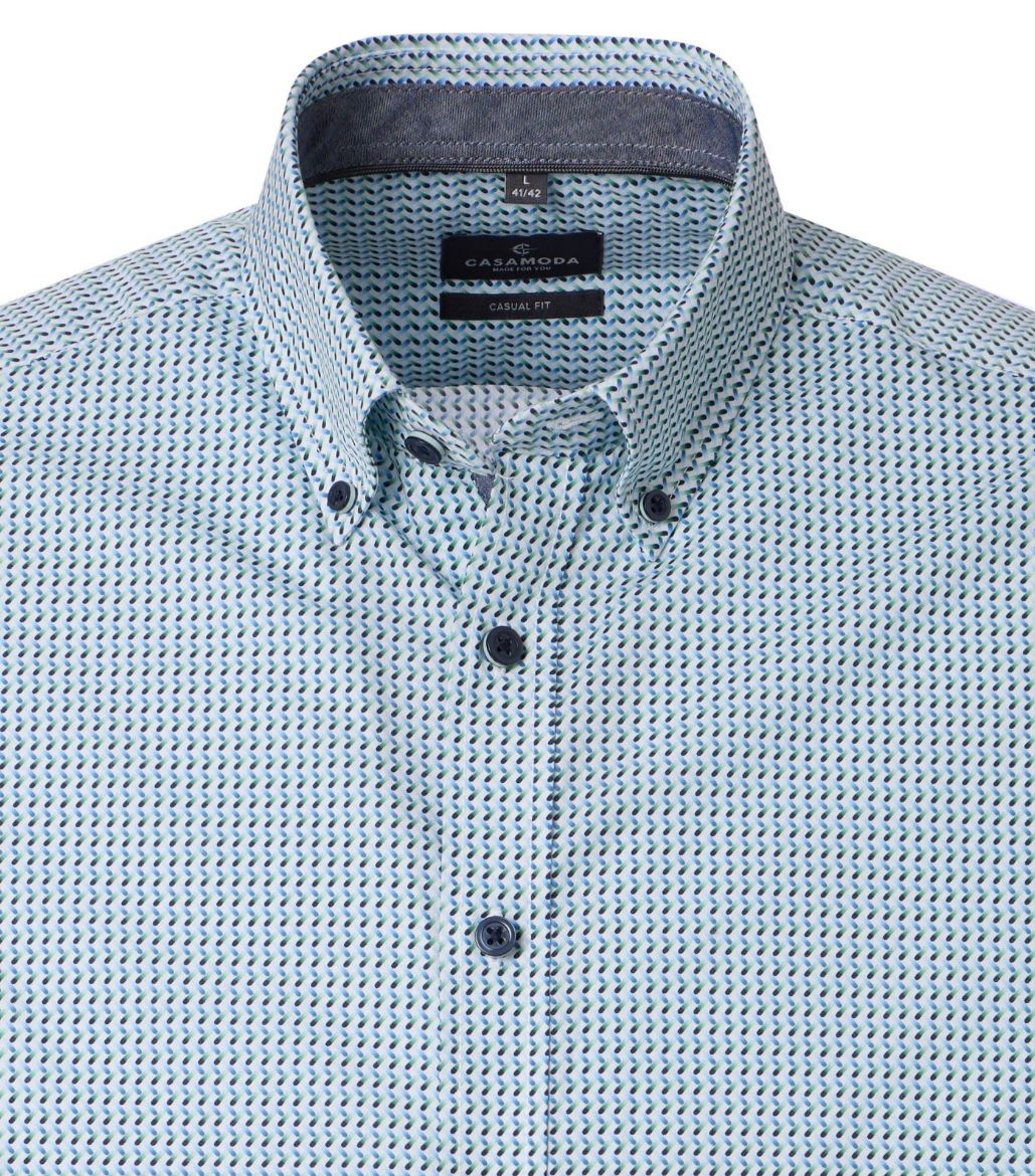 Bild von Tall Herren Hemd Casual Fit Ärmellänge 72 cm, blau grün minimal