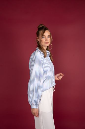Bild von Tall Damen Bluse Lexie Seersucker Streifen
