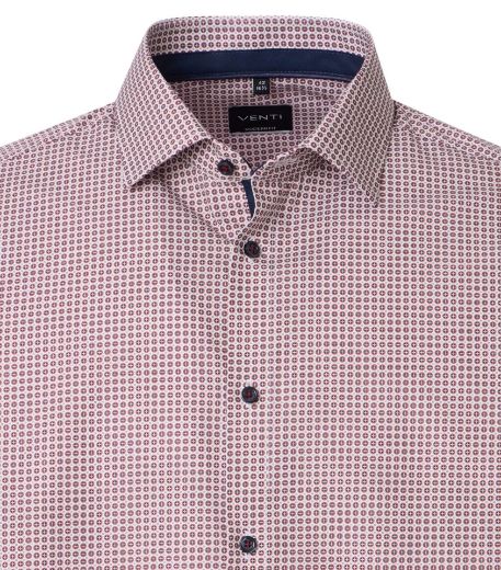 Bild von Tall Herren Hemd Modern Fit Sleeves 72 cm, minimal print red blue