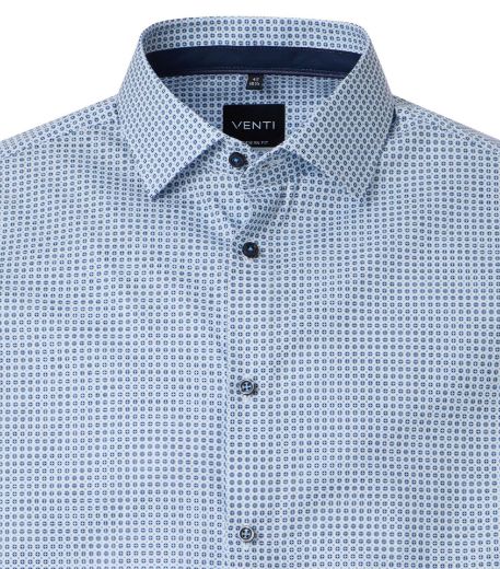 Bild von Tall Herren Hemd Modern Fit Sleeves 72 cm, minimal print red blue