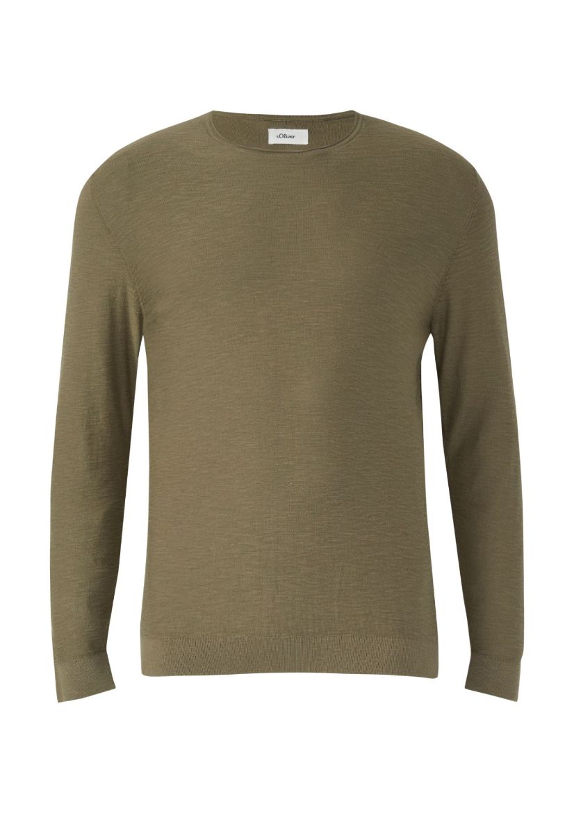 Picture of Tall Men Knitted Jumper Round Neck Extra Long